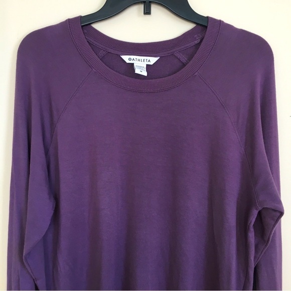 Athleta Mindset  Pullover Long Sleeve Modal Blend Maroon Athleisure Sweatshirt - Picture 5 of 16